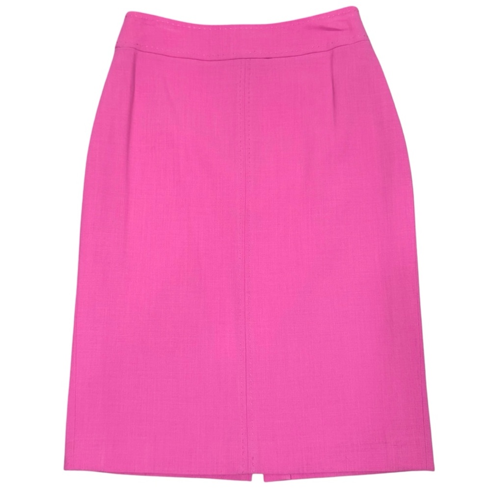 Worth Pink Wool Pencil Skirt Size 2 Office Siren Elle Woods Colorful Classic